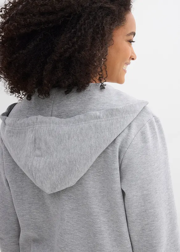 Sweat zipp&eacute; &agrave; capuche avec polyester recycl&eacute;, bonprix