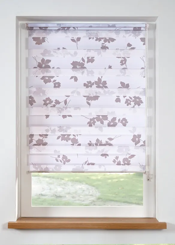 Doppelrollo mit Blumen Druck, bonprix