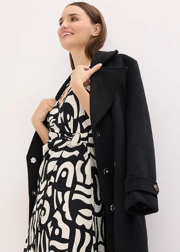 Robe midi en jersey textur&eacute;, bonprix