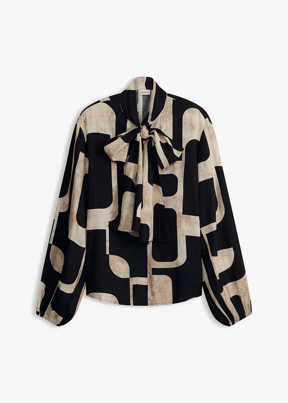 Chemisier en viscose fluide &agrave; lavalli&egrave;re, bonprix