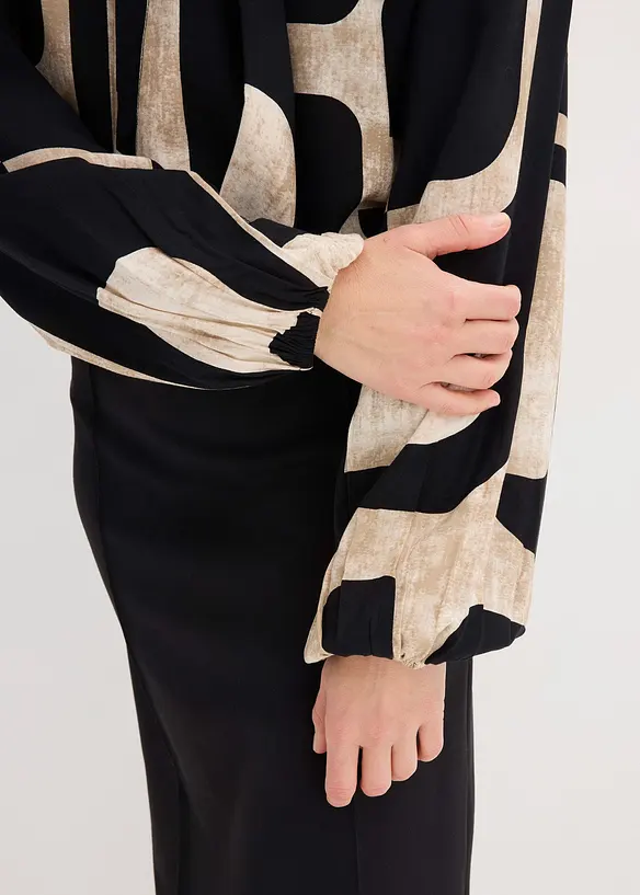 Chemisier en viscose fluide &agrave; lavalli&egrave;re, bonprix