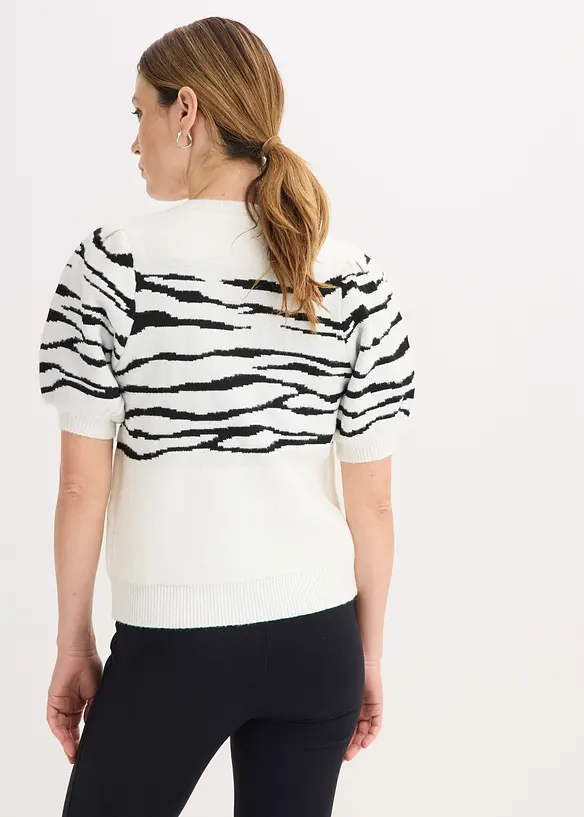 Pullover mit Puff&auml;rmeln, bonprix