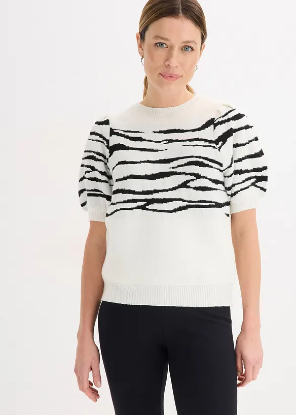 Pullover mit Puff&auml;rmeln, bonprix