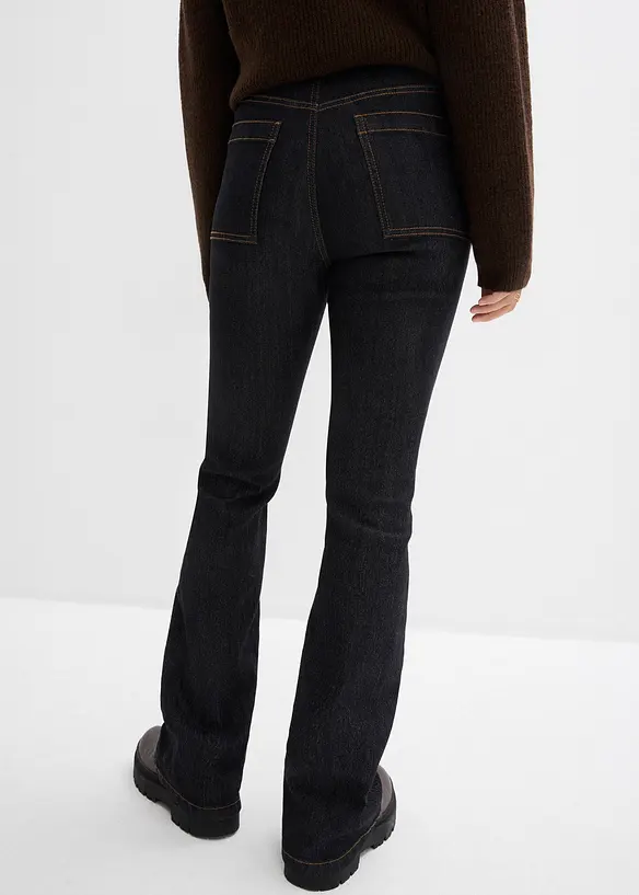 Jean bootcut taille haute &eacute;lastiqu&eacute;e, bonprix