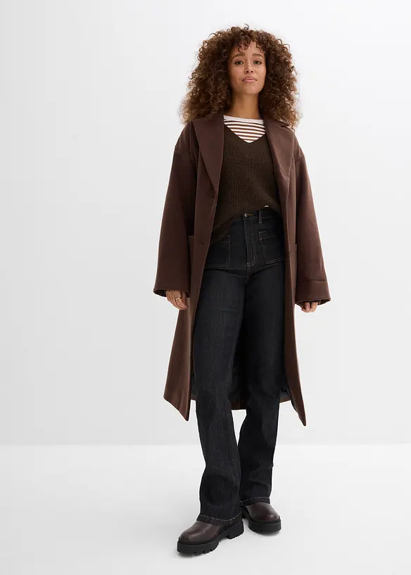 Jean bootcut taille haute &eacute;lastiqu&eacute;e, bonprix