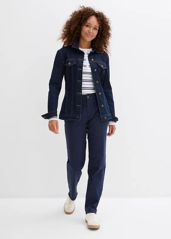 Pantalon en twill coton &eacute;lasthanne, bonprix