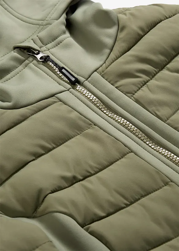 Wasserabweisende Hybridjacke mit Softshell- und Steppeins&auml;tzen, bonprix