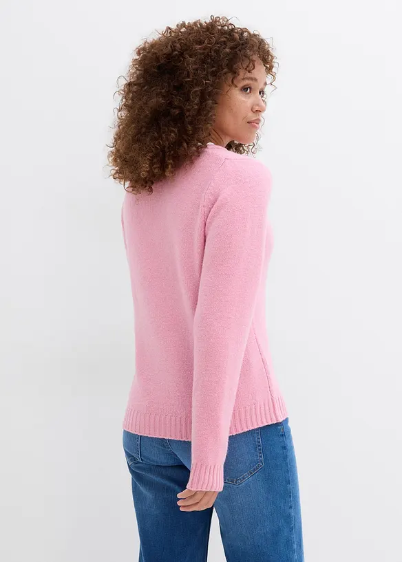 Pullover mit Spitzeneinsatz, bonprix