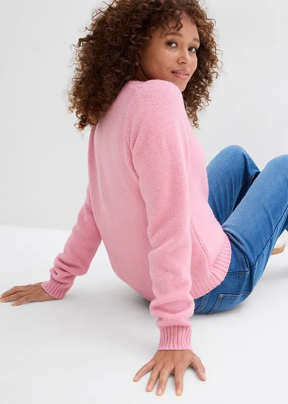 Pullover mit Spitzeneinsatz, bonprix