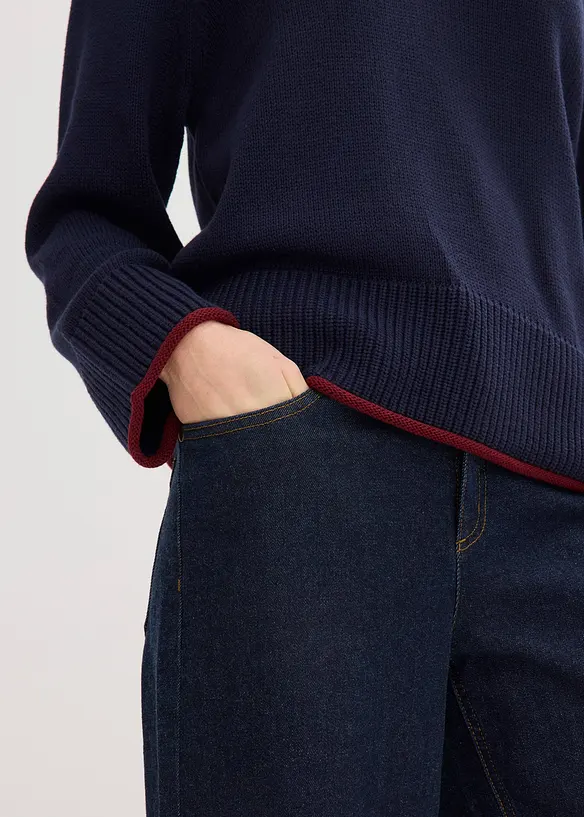 Pull &agrave; rayures contrastantes, bonprix