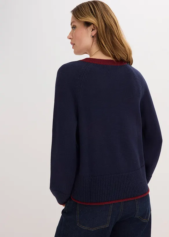 Pull &agrave; rayures contrastantes, bonprix