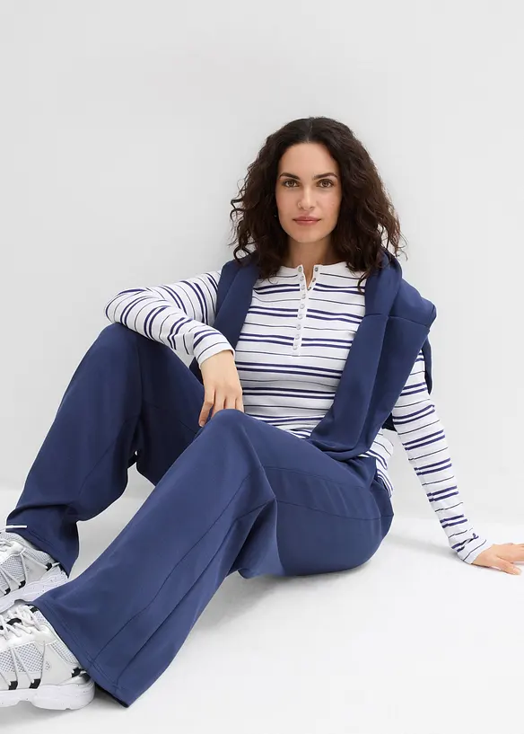 Pantalon palazzo doux en n&eacute;opr&egrave;ne, bonprix