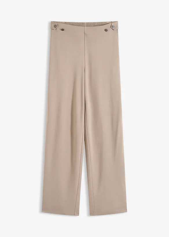 Marlenehose aus Punto di Roma mit Satinband, bonprix