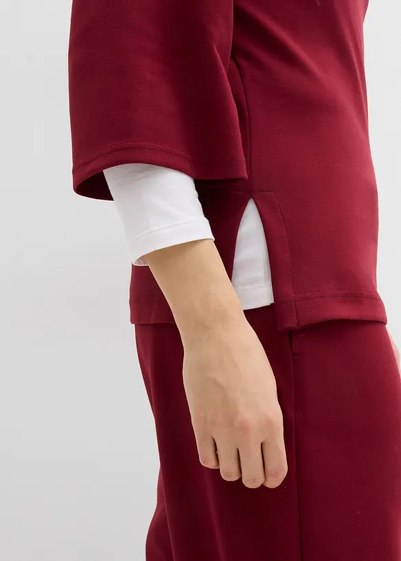 T-shirt boxy en mati&egrave;re n&eacute;opr&egrave;ne avec empi&egrave;cment &eacute;lastique, bonprix