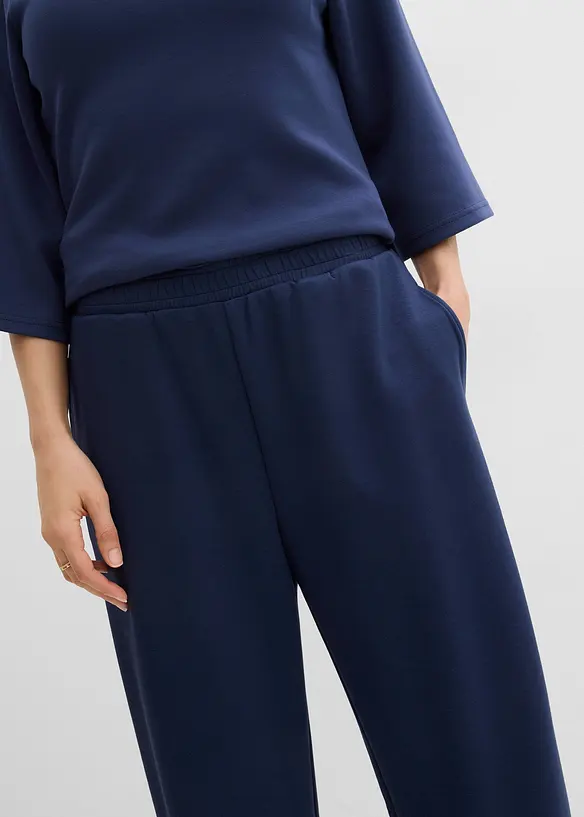 Pantalon barrel en jersey n&eacute;opr&egrave;ne, bonprix