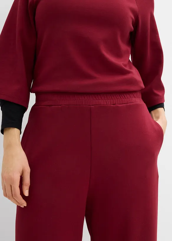 Pantalon barrel en jersey n&eacute;opr&egrave;ne, bonprix