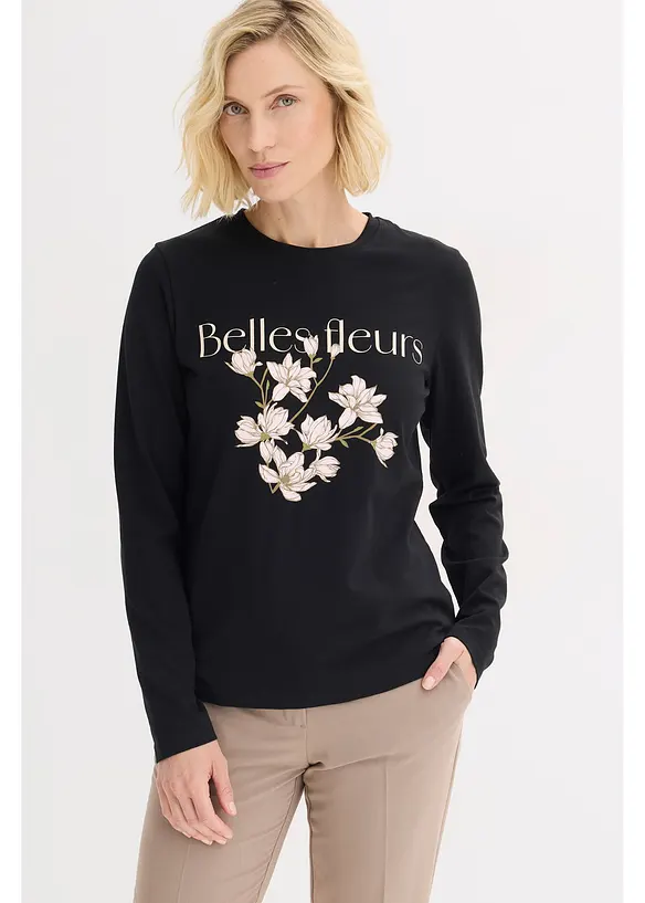 Langarmshirt mit Bio-Baumwolle, bonprix