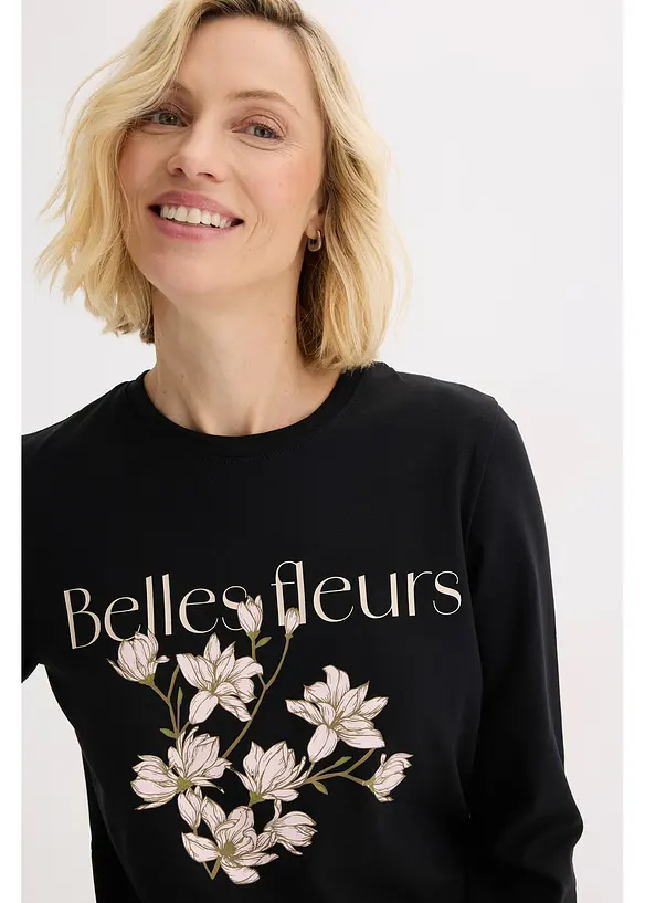 Langarmshirt mit Bio-Baumwolle, bonprix