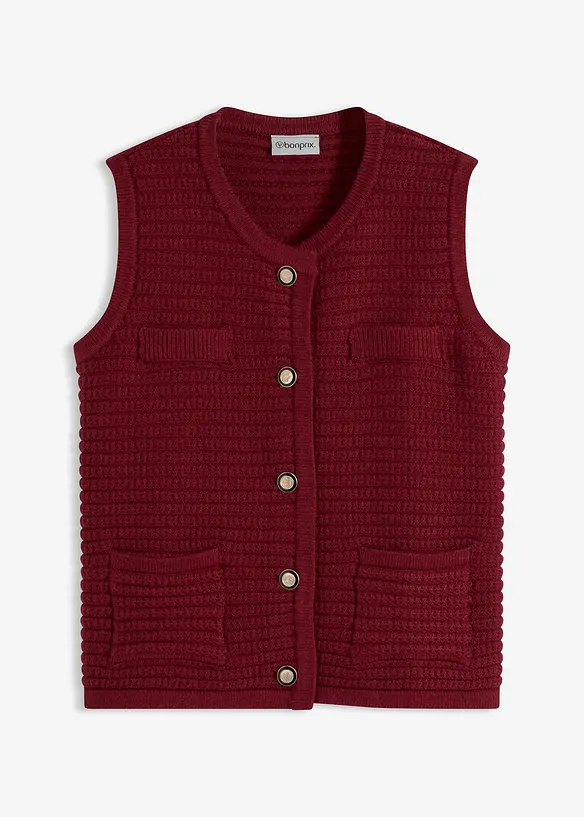 Gilet sans manches en maille, bonprix