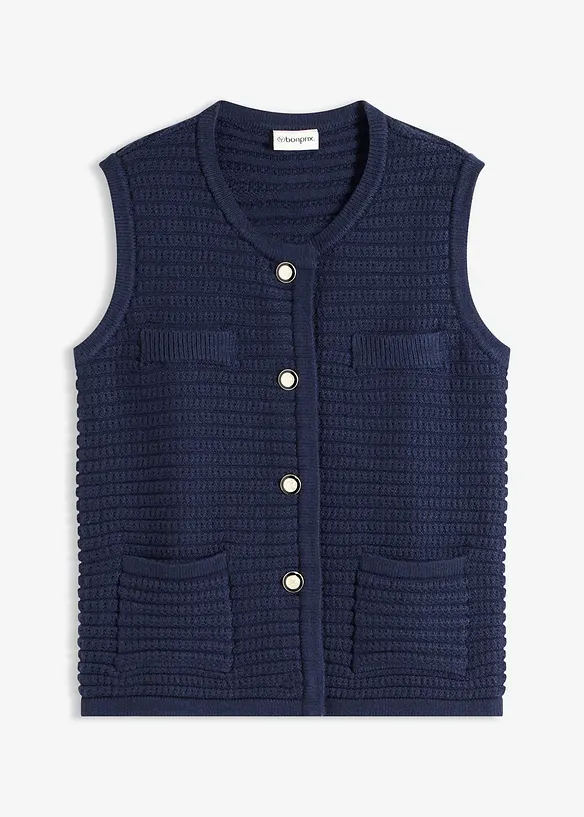 Gilet sans manches en maille, bonprix