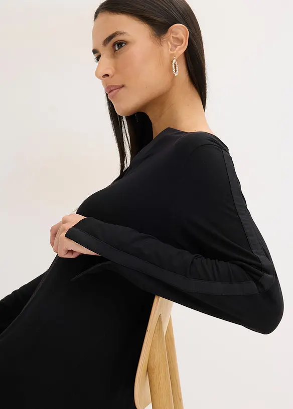 T-shirt &agrave; manches longues fendues, bonprix