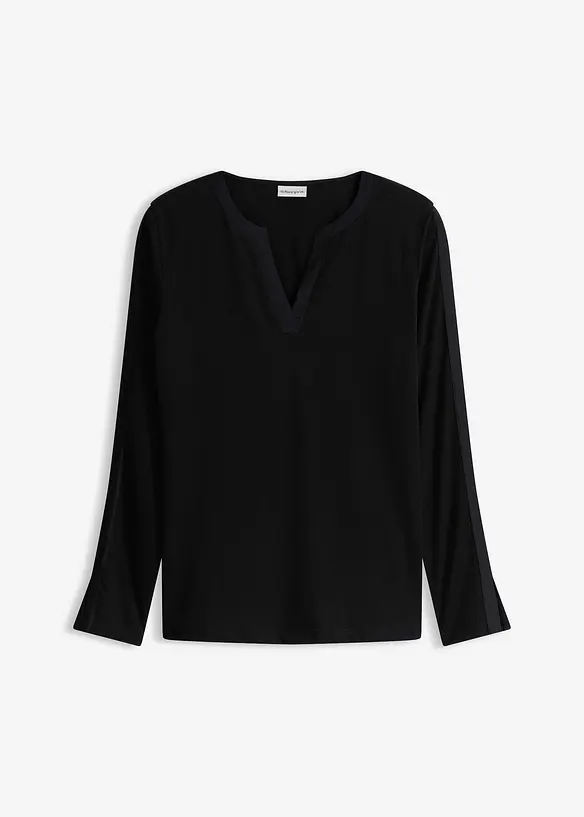 T-shirt &agrave; manches longues fendues, bonprix