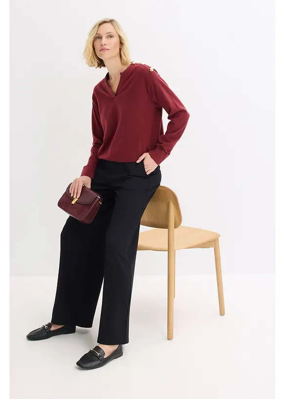 Pull en maille avec boutons, bonprix