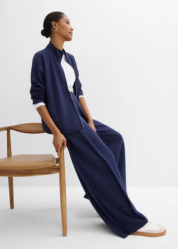 Pantalon ample &agrave; pli sur le c&ocirc;t&eacute;, bonprix