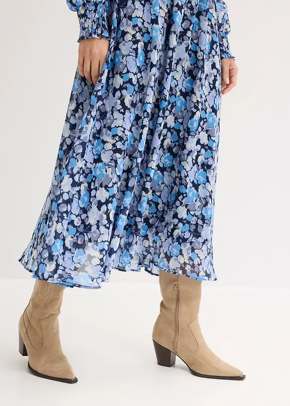 Blouse en mousseline &agrave; col montant, bonprix