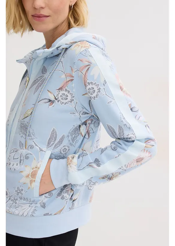 Sweat zipp&eacute; &agrave; imprim&eacute;, bonprix