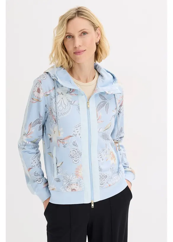 Sweat zipp&eacute; &agrave; imprim&eacute;, bonprix