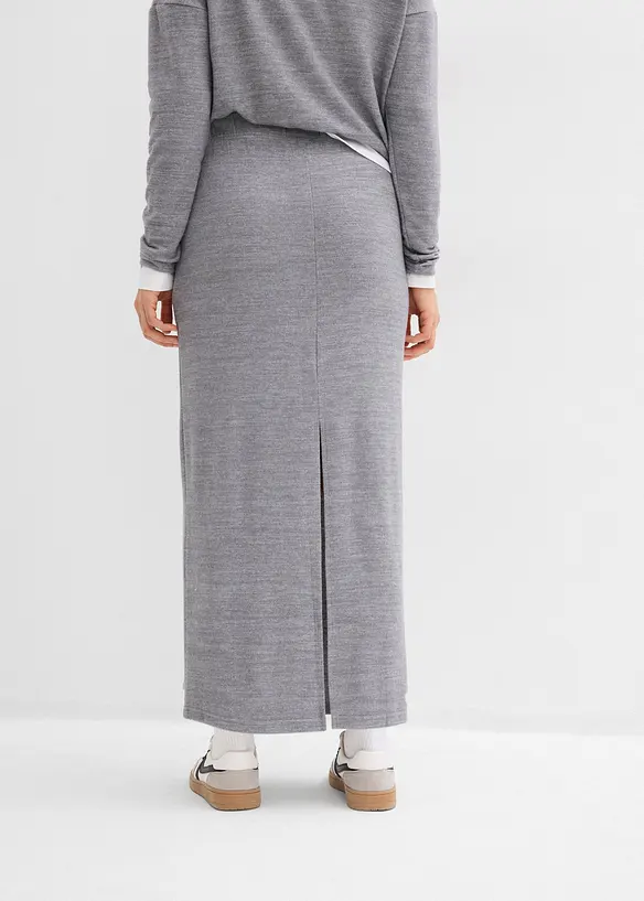 Jupe en sweat effet maille, bonprix