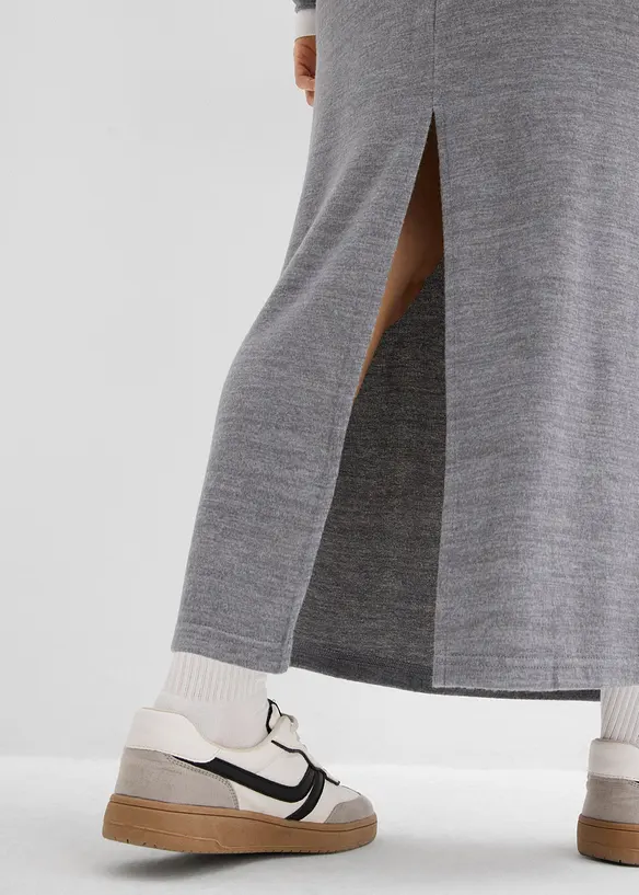 Jupe en sweat effet maille, bonprix