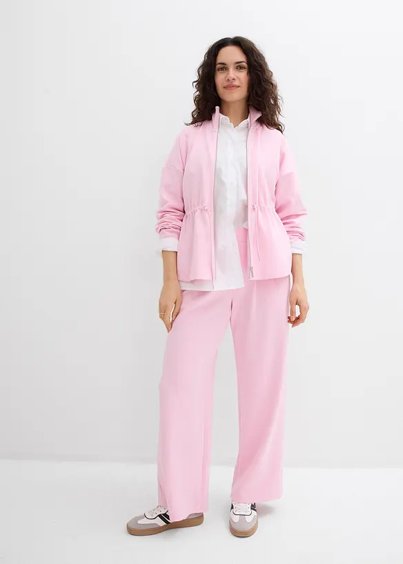 Pantalon en jersey n&eacute;opr&egrave;ne &agrave; pinces, bonprix