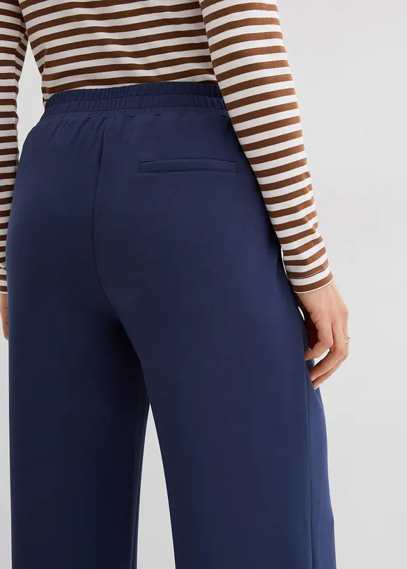 Pantalon en jersey n&eacute;opr&egrave;ne &agrave; pinces, bonprix