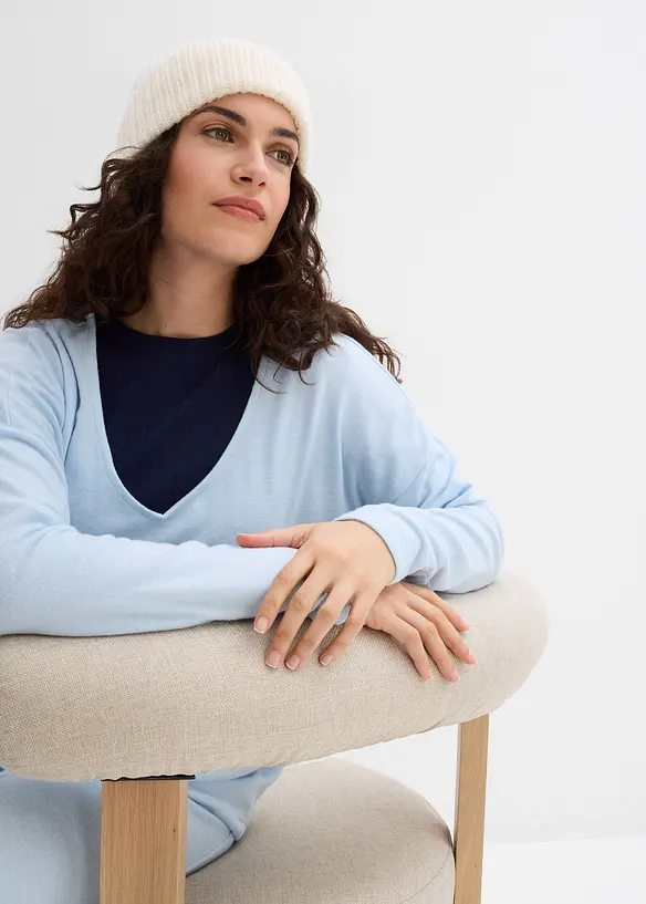 Sweat-shirt oversize effet maille, bonprix