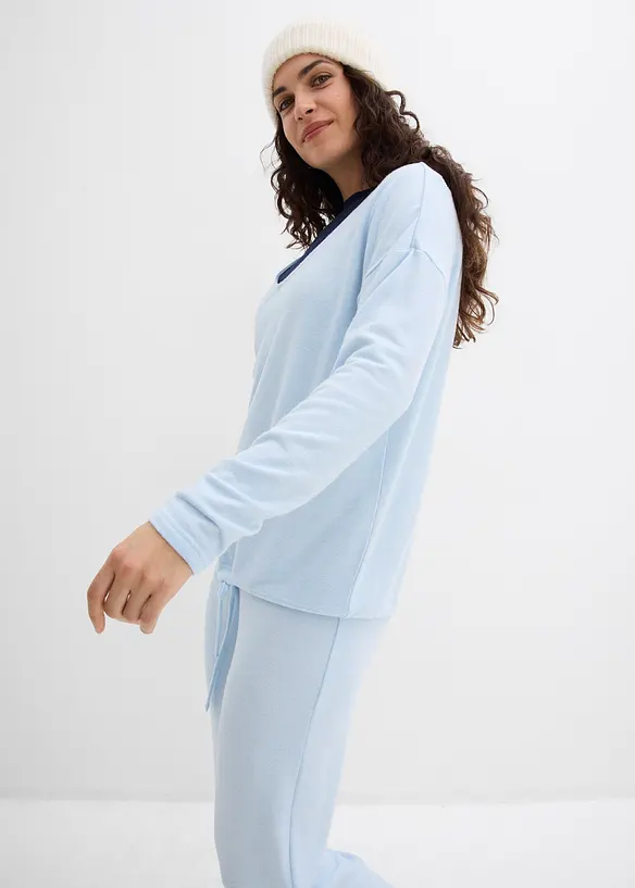 Sweat-shirt oversize effet maille, bonprix