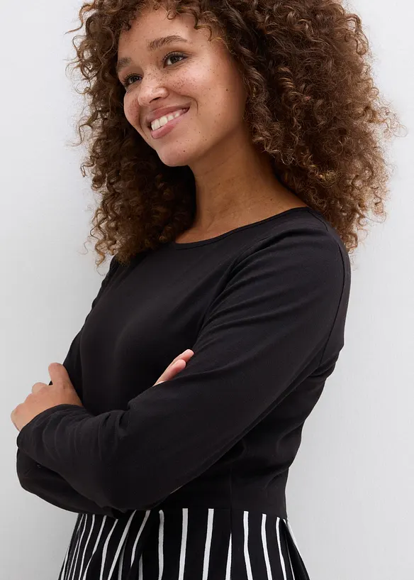 Robe en jersey coton, longueur midi, bonprix