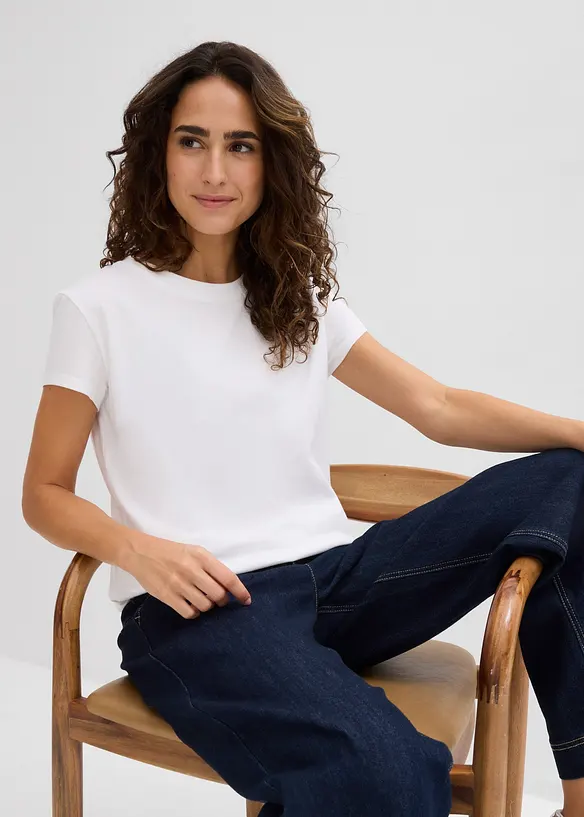 Lot de 2 T-shirts 100% coton, bonprix