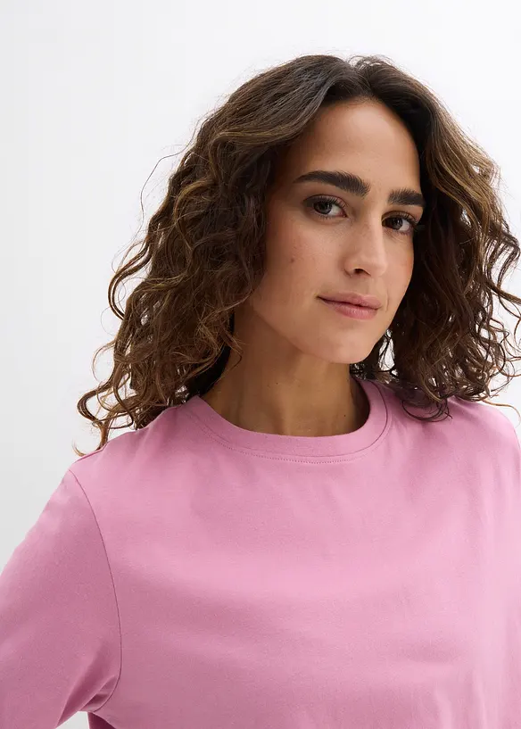 Longshirt aus reiner Bio-Baumwolle (2er Pack), bonprix