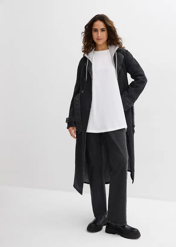 Lot de 2 T-shirts longs 100% coton, bonprix