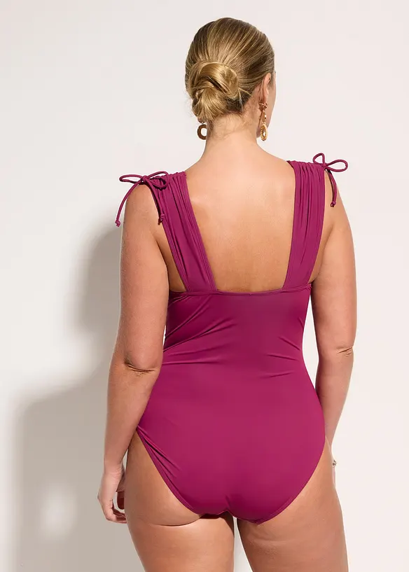 Maillot sculptant &agrave; larges bretelles, maintien l&eacute;ger, bonprix