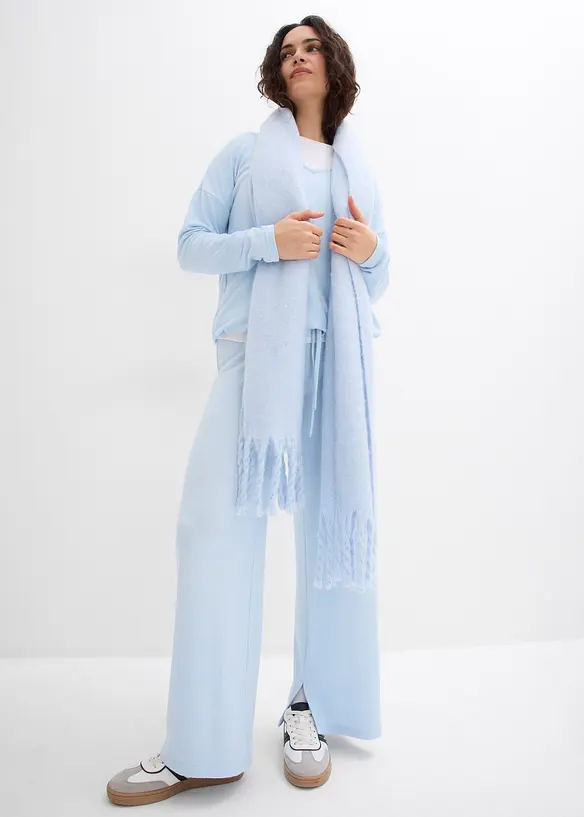 Pantalon en jersey effet maille, bonprix