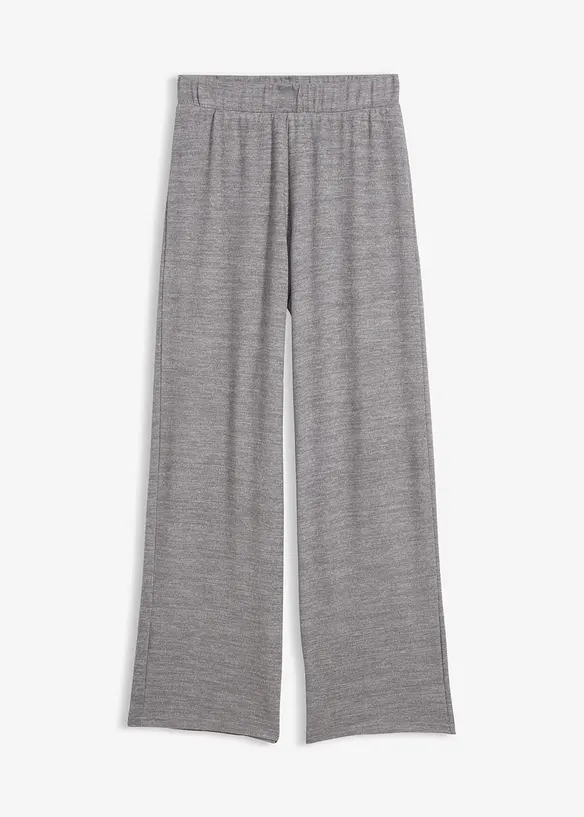 Pantalon en jersey effet maille, bonprix