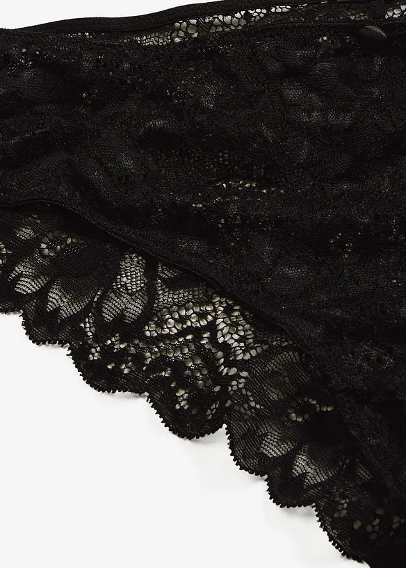 Slip &agrave; dentelle florale, bonprix