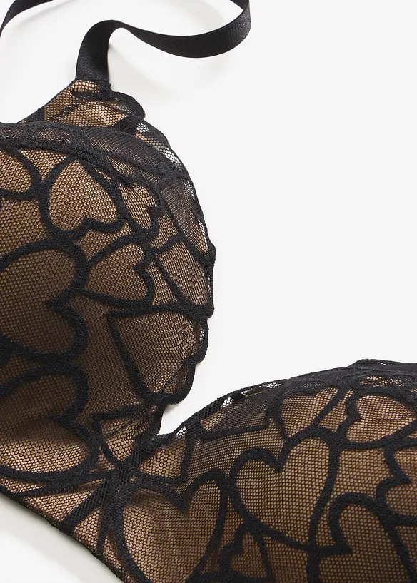 Schalen-BH ohne B&uuml;gel mit Herzchenspitze, bonprix