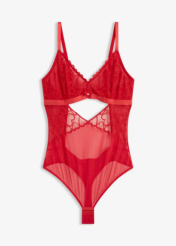 Body-string &agrave; dentelle c&oelig;urs, bonprix