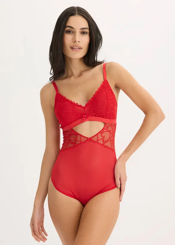 Body-string &agrave; dentelle c&oelig;urs, bonprix