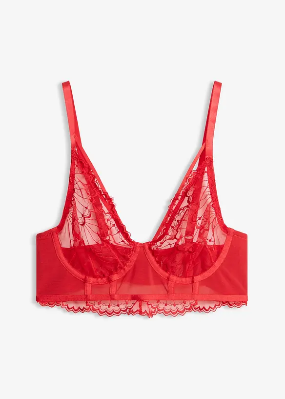 Soutien-gorge long en broderie, bonprix
