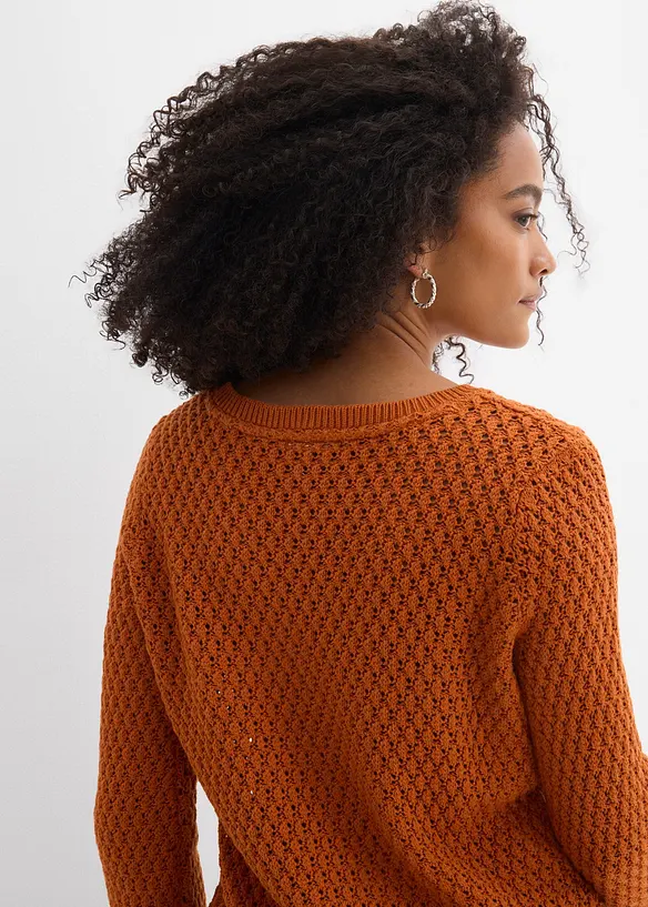 Pull en coton m&eacute;lang&eacute;, bonprix